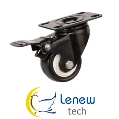 black ight duty pu caster wheel