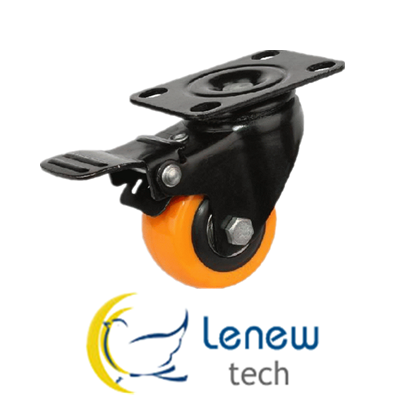 orange ight duty pu caster wheel